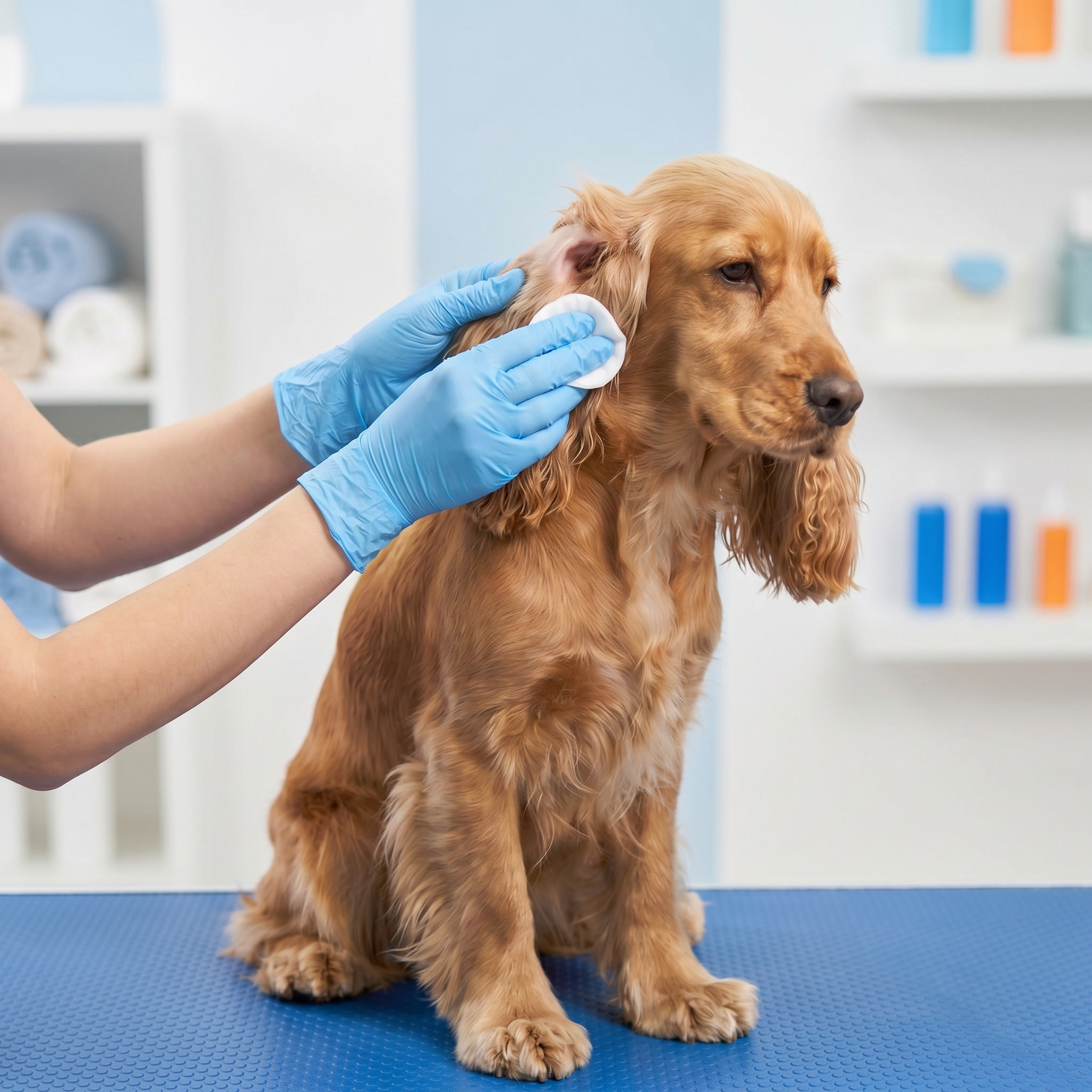 Dog ear cleaning service